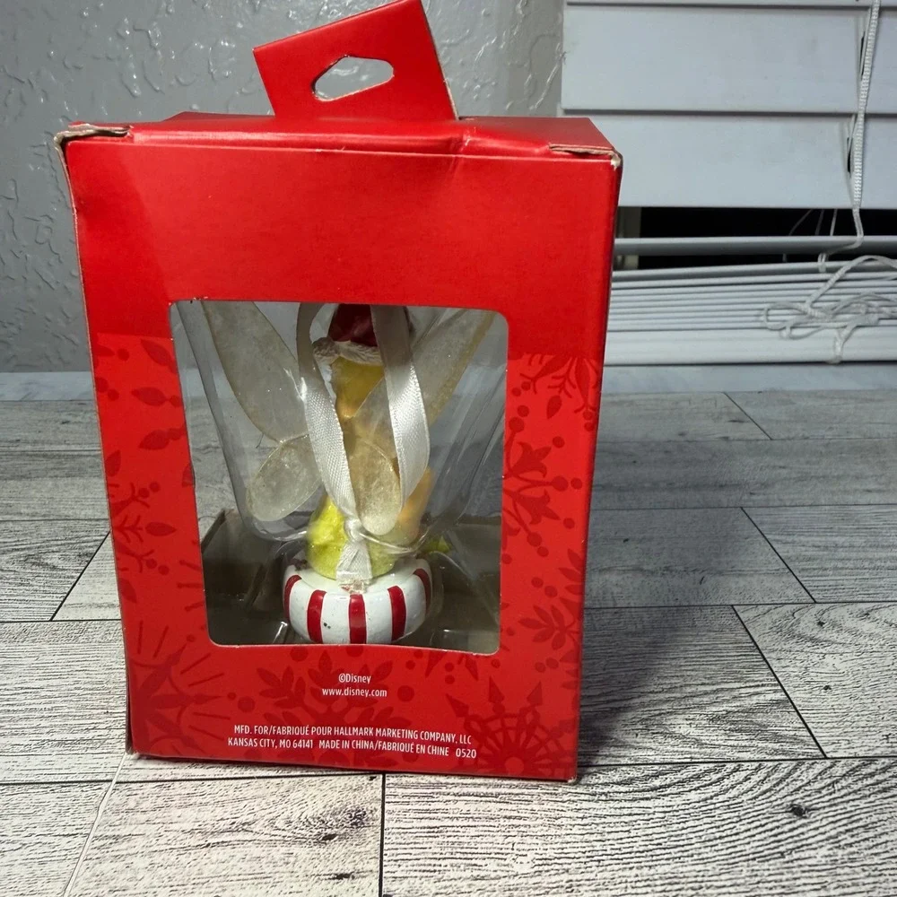 Hallmark Disney Tinker Bell Christmas Tree Ornament Santa Hat 2HCM3591 Boxed